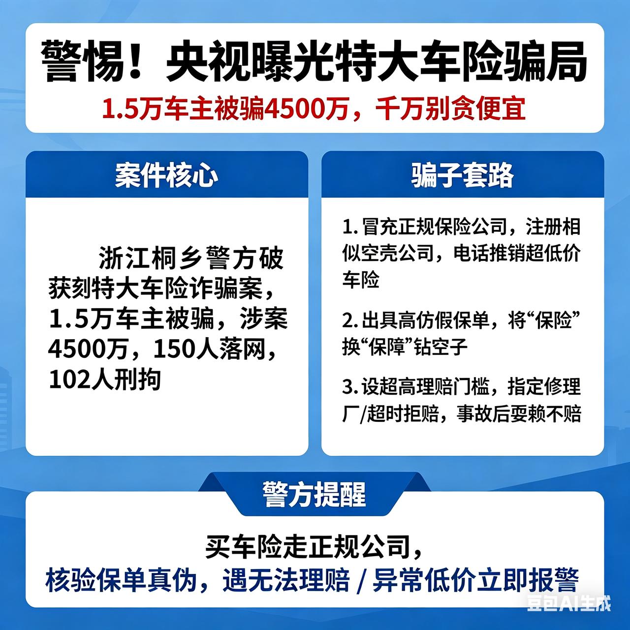 警惕！央视曝光特大车险骗局！1.5万车主被骗4500万，千万别贪便宜车主们
