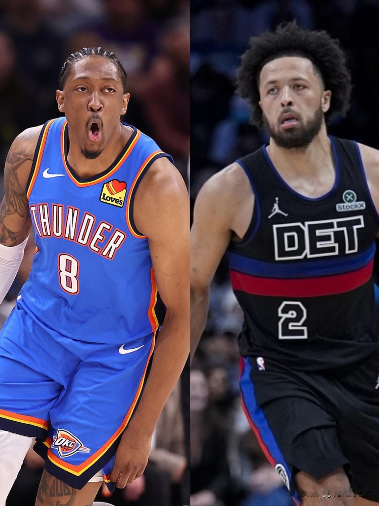 今日的杰伦威和坎宁安根本不在一个档次！今日，雷霆116：124不敌活塞！