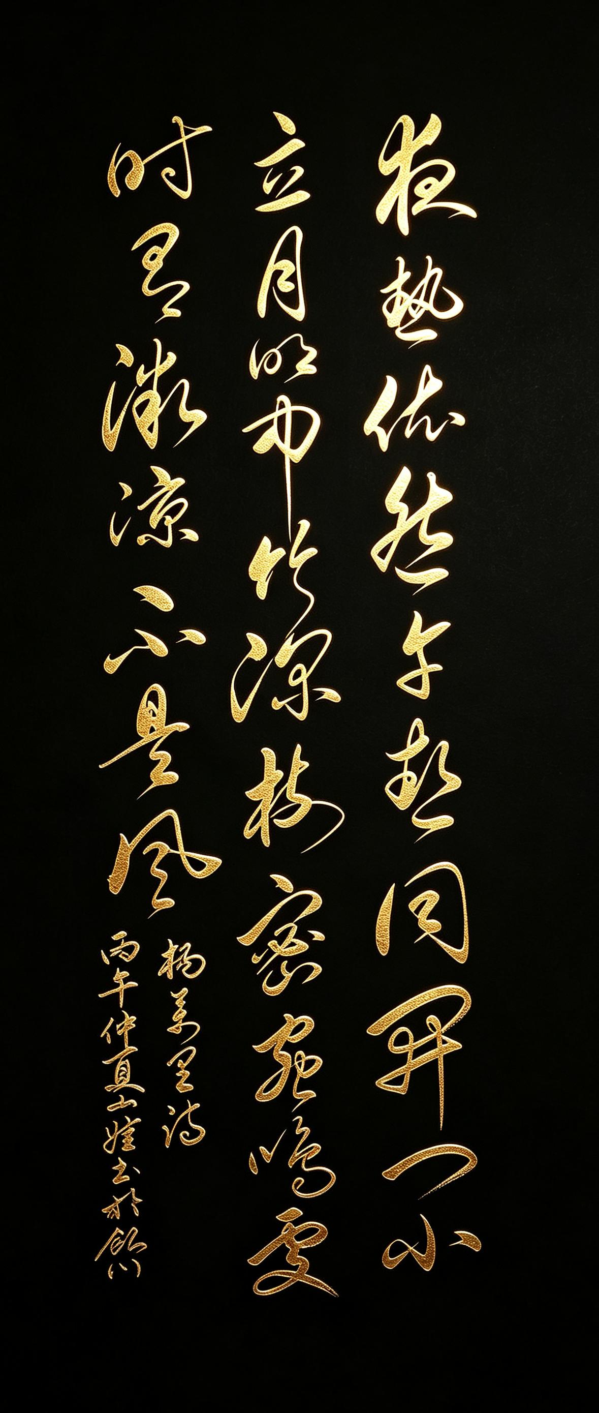 消夏诗草书：静品夏夜藏一缕天然清凉，不在风里，而在静处！夏夜燥热未退，诗人开