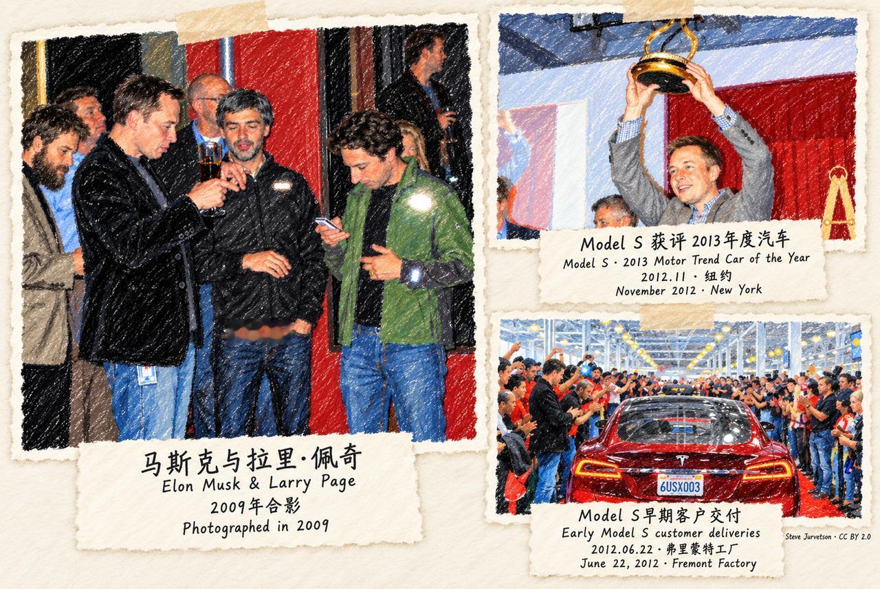 特斯拉曾经差点卖给谷歌。2013年初，表面上刚拿下“年度汽车”大奖、订单满飞