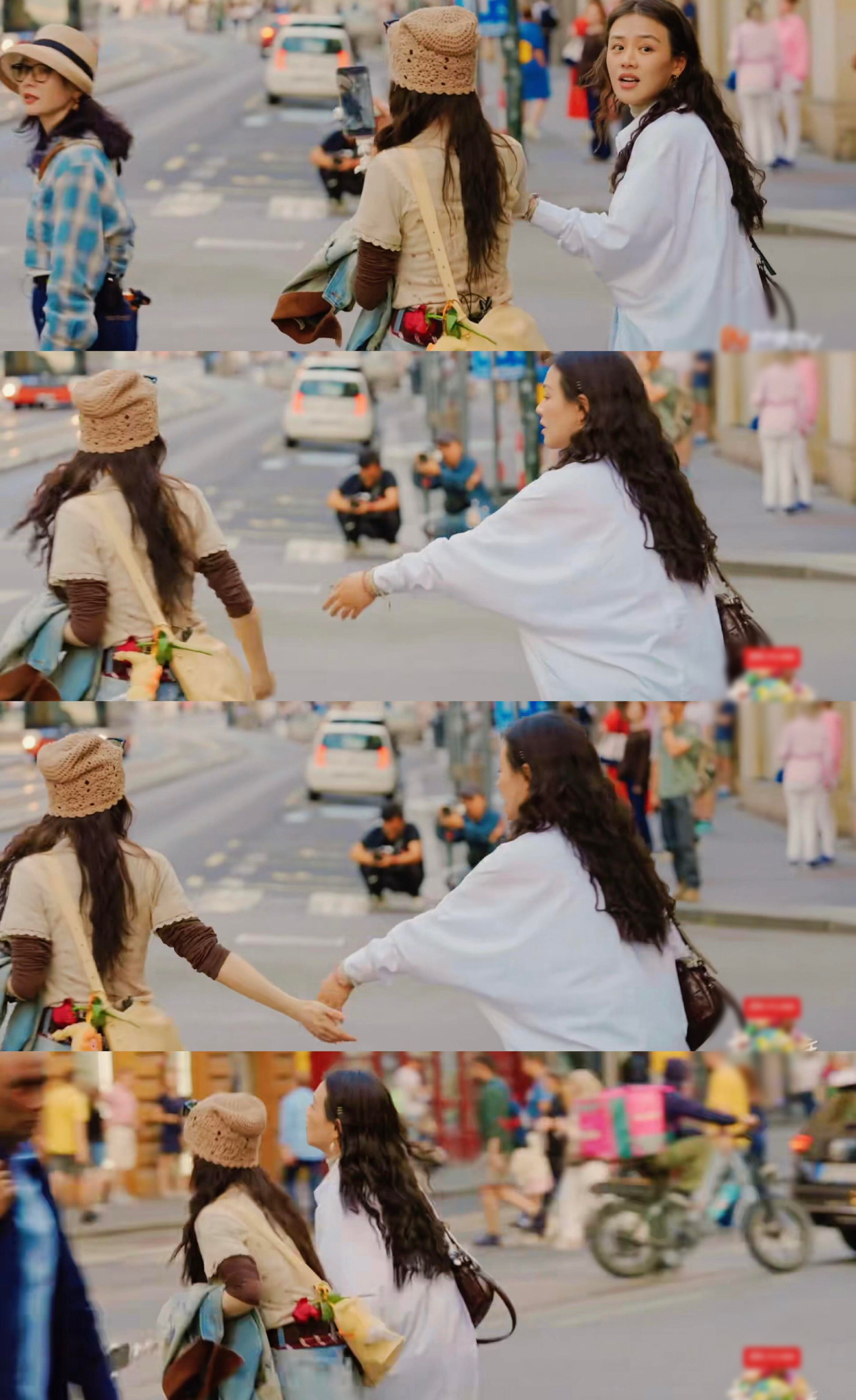 马思纯张雅琪异国街头牵手跑异国街头的双向奔赴也太戳了!张雅琪拍完视频想勾住马思纯