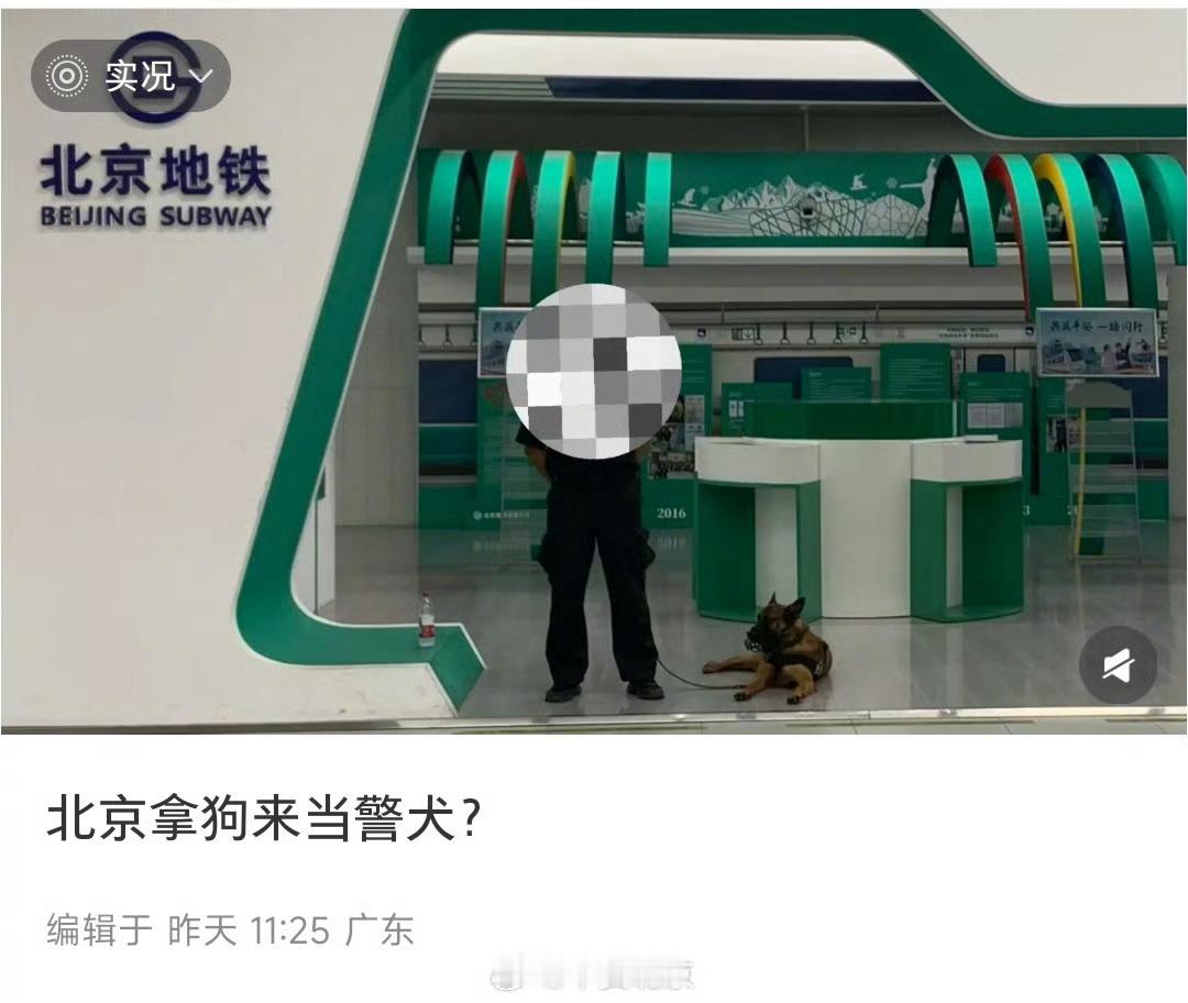 网友质疑北京拿狗当警犬这是什么弱智问题[捂脸哭]​​​