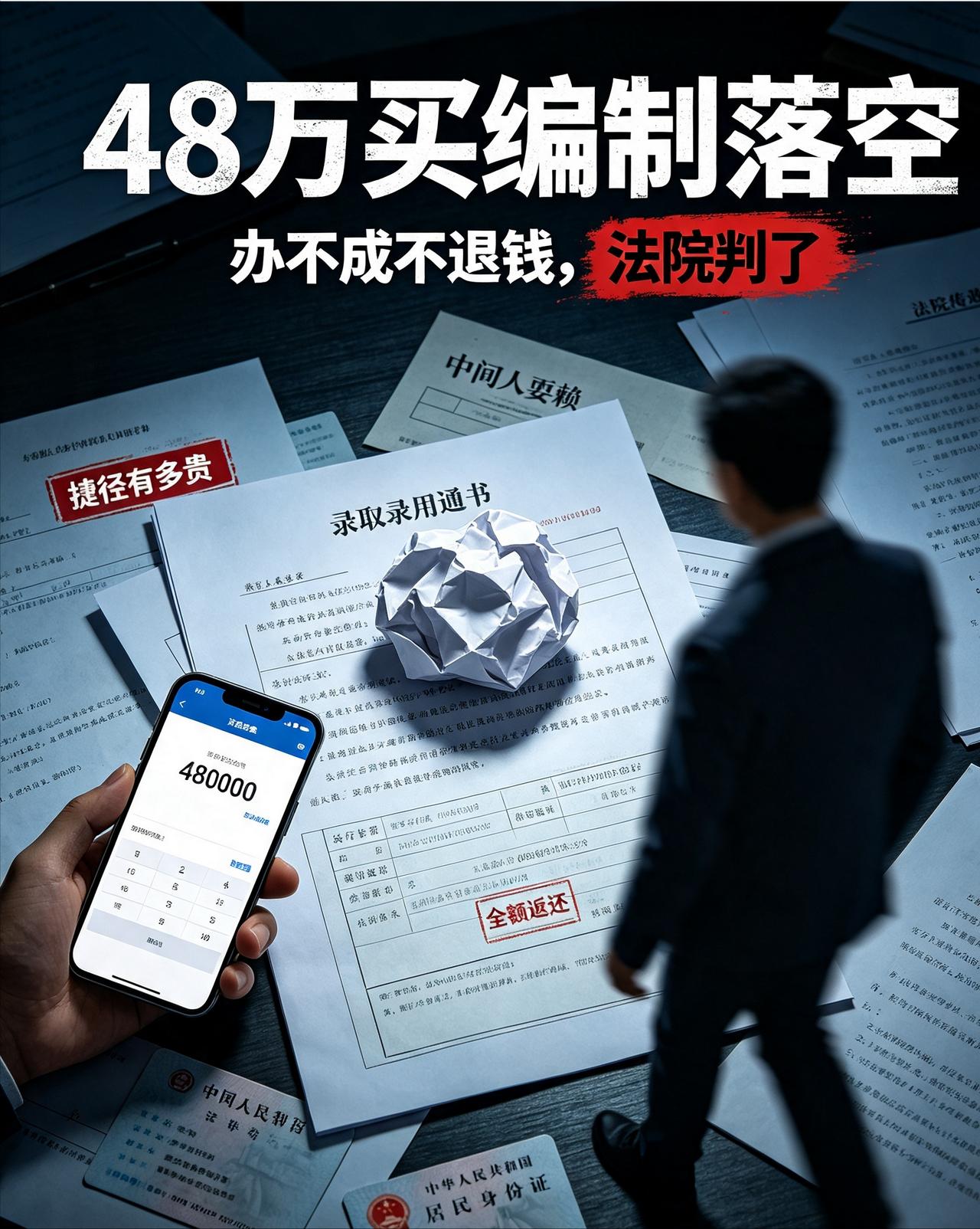 48万买事业编落空！最荒唐的不是被骗，是中间人耍赖的逻辑真的大开眼界！山东济