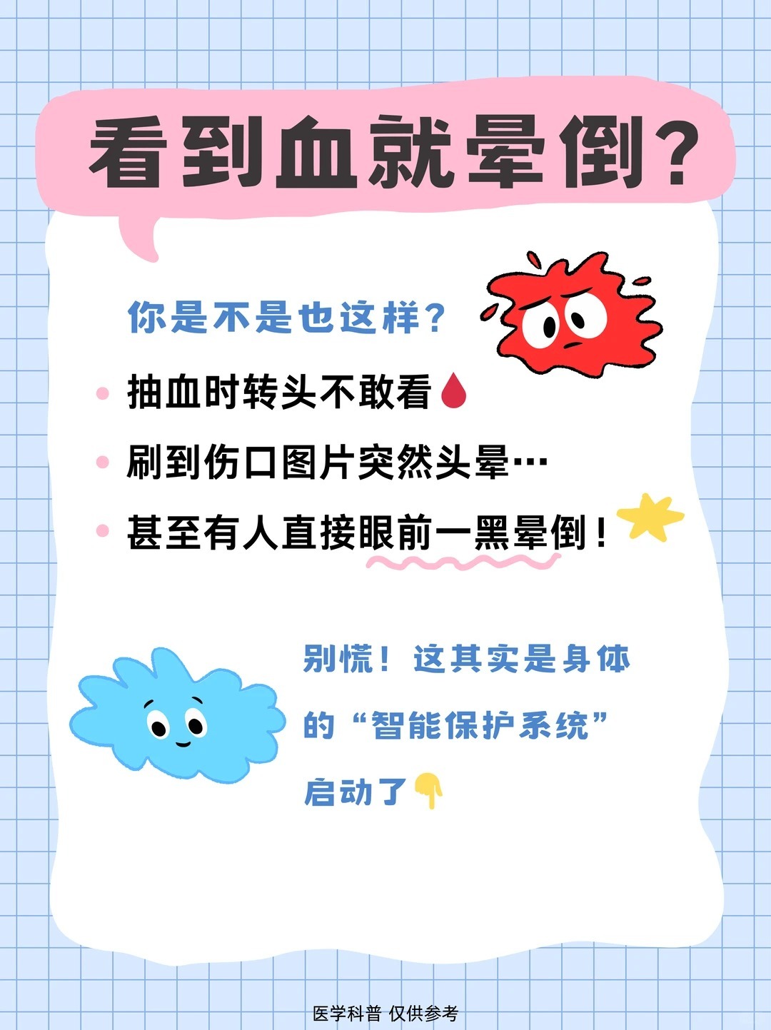 男子切到手晕血边晕边爬去医院晕血可能是血管迷走神经性晕厥导致的，身体在受到刺激