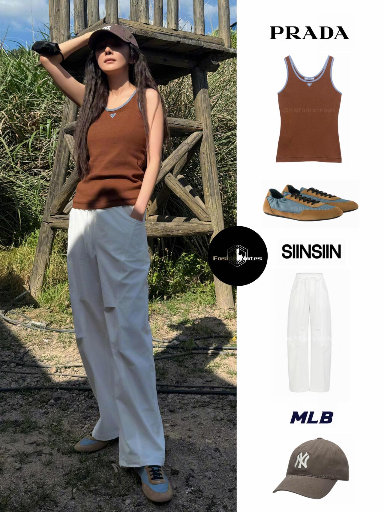 杨幂两套夏日休闲私服，松弛感穿搭范本杨幂两组片场私服清爽出圈，两种截然不同的休闲