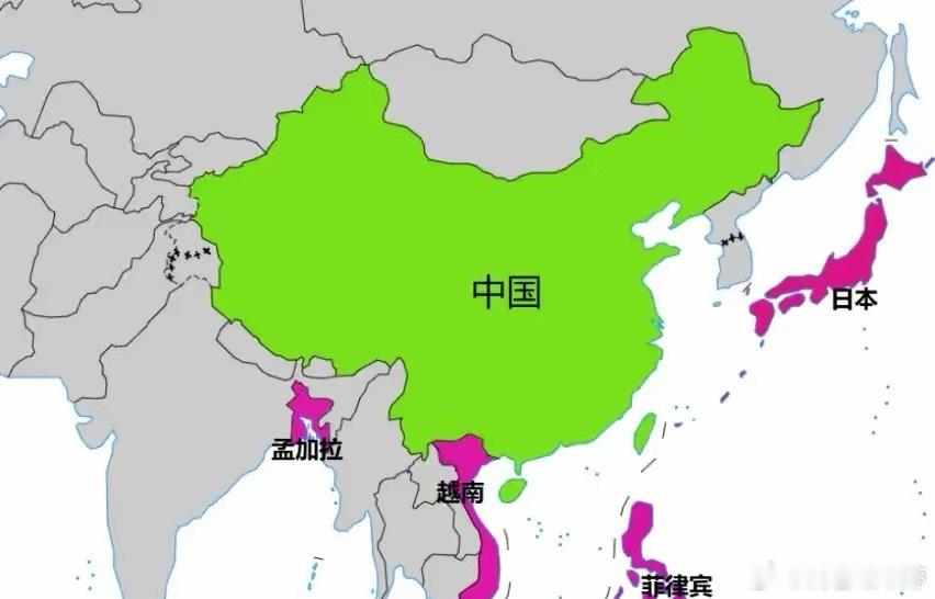 孟加拉国的新发现，引出一个很有意思的现象。凡是紧邻中国的国家里，不乏国土面积不足