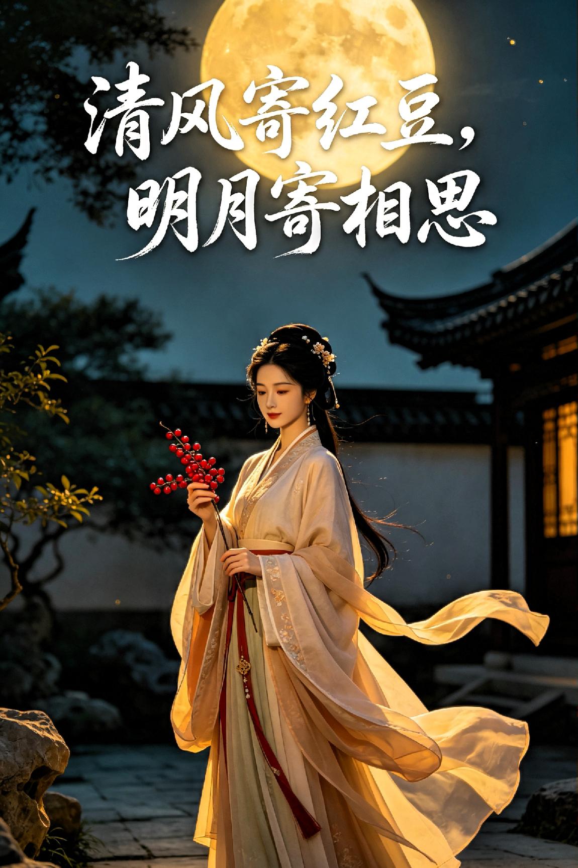 清风寄红豆，明月寄相思！七言·怀远相思清风漫卷寄红豆，皓月凌空载