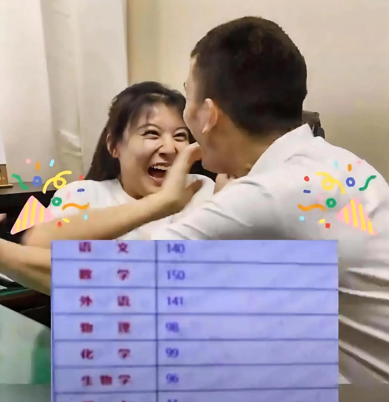 .大家不用羡慕考724分的代易瓒了，因为我们永远不可能成为她，仅仅一个条件