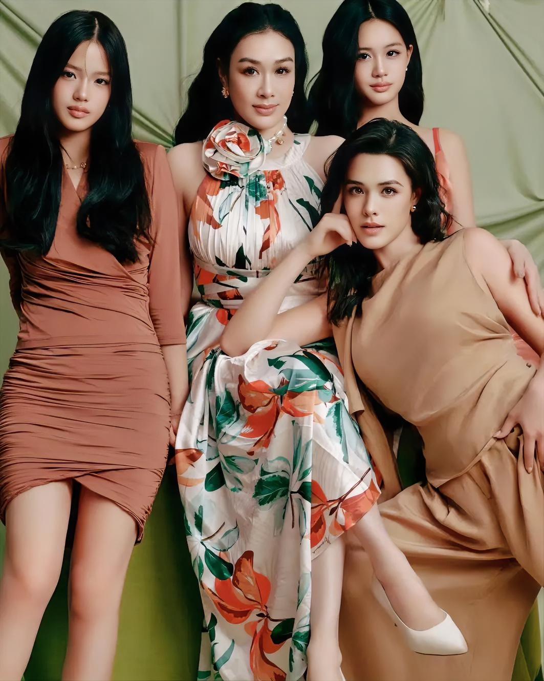 钟丽缇的基因，怕是开了个“超模定制店”吧？一家五口，人人行走的衣架子。但最让