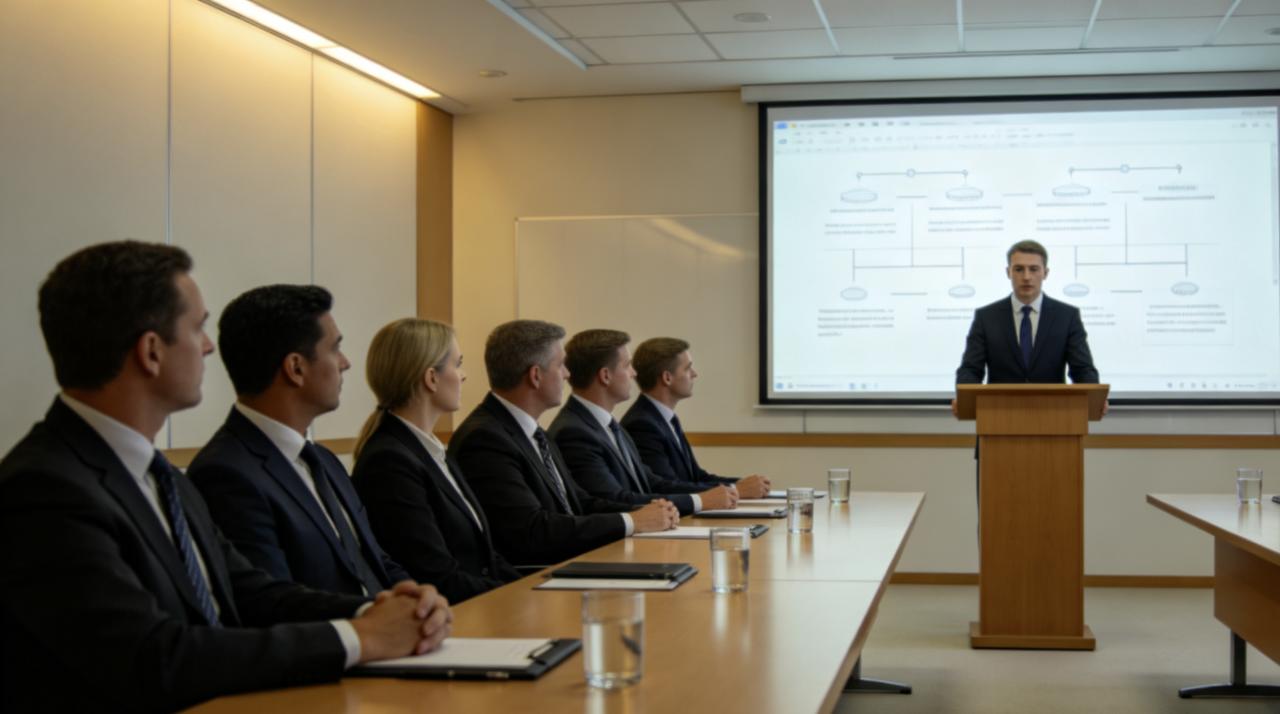 公司每年两次晋升答辩，评审团坐成一排，候选人挨个进去讲PPT。今年阿杰进去五分