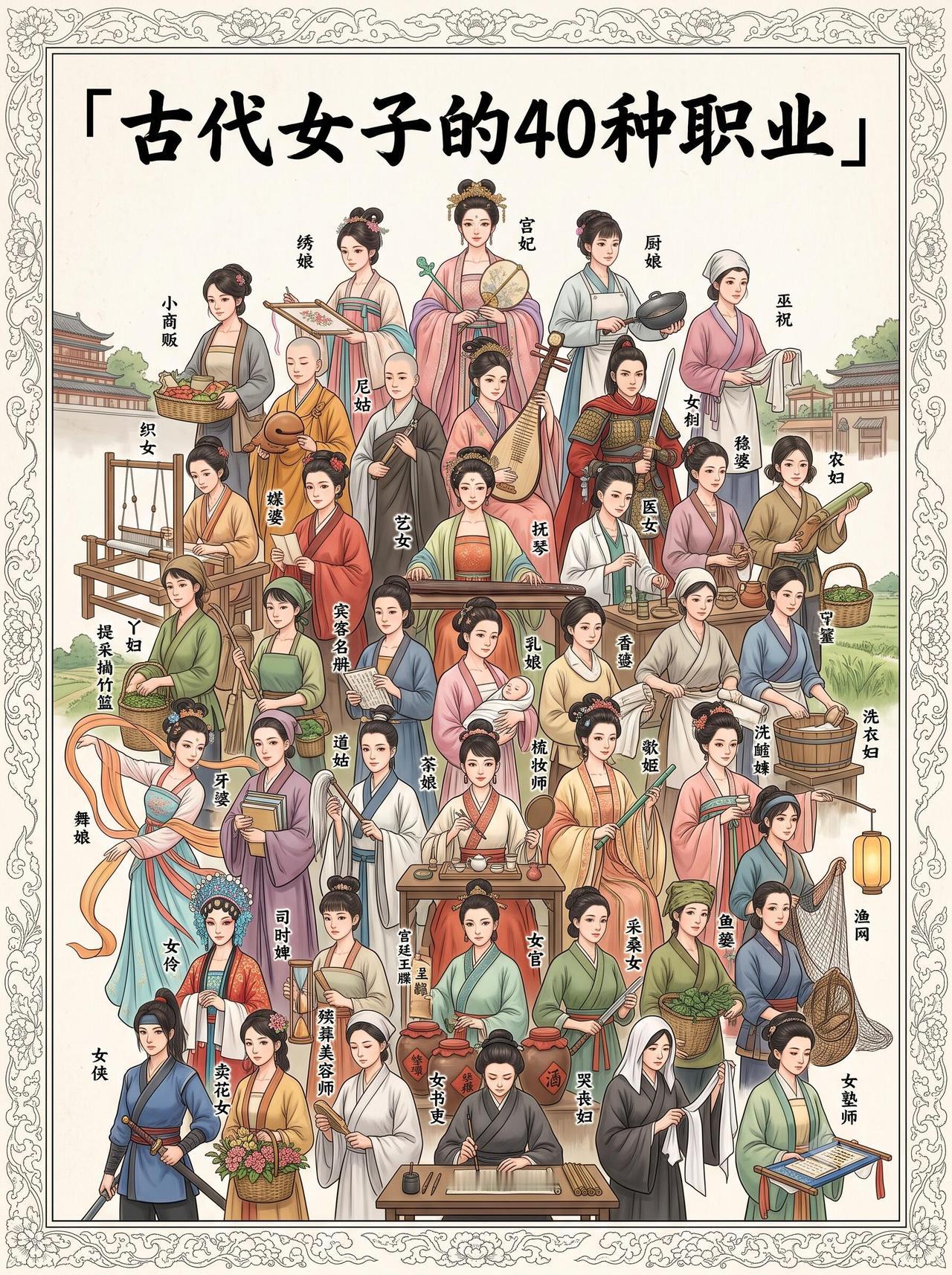 古代女子的40种职业，你知道哪个？古代职场女性