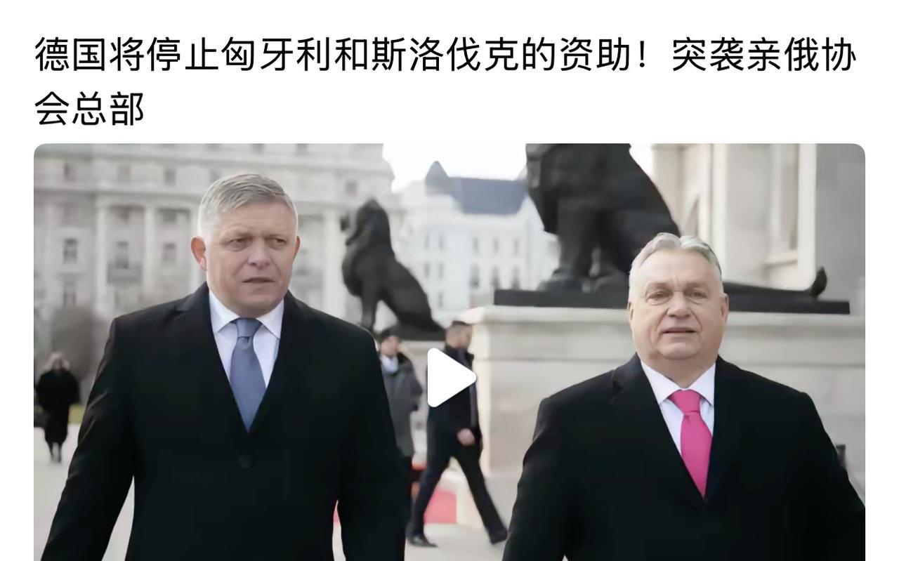 匈牙利与斯洛伐克遭到欧盟“排斥”！德国宣布，将停止亲俄国家匈牙利与斯洛伐克的资