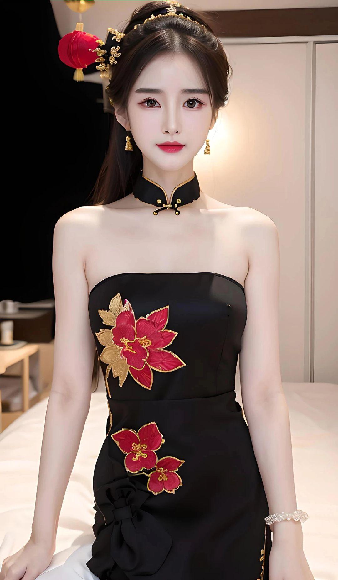 谁能拒绝旗袍美人啊🥰一袭旗袍，勾勒东方韵味；一位佳人，尽显温婉气质。