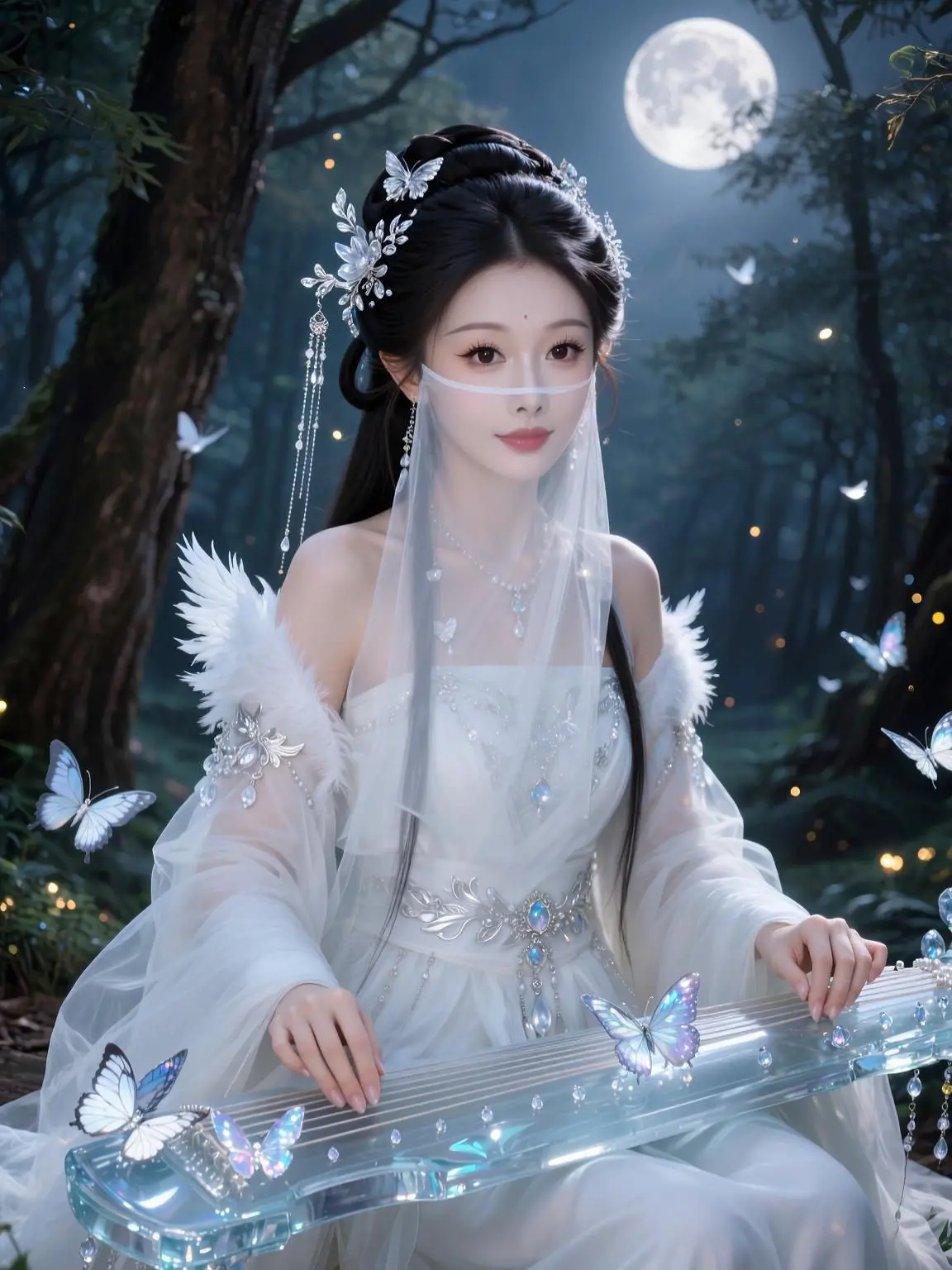 AI古风写真 仙侠女主氛围感 仙侠氛围感 ai创作 古风次元融合