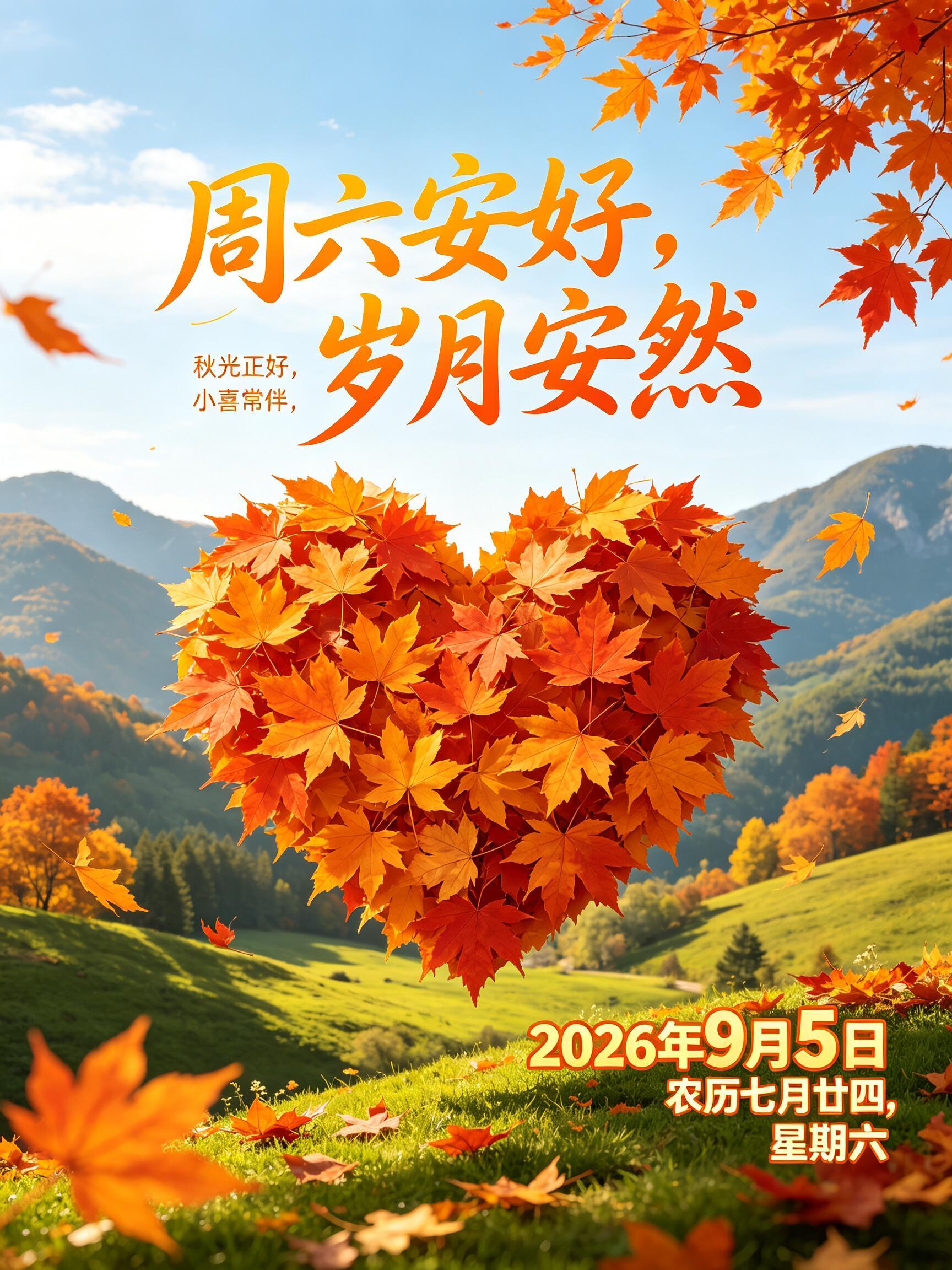 2026.9.5周六早安祝福图片海报壁纸拿图吱一声噢～
