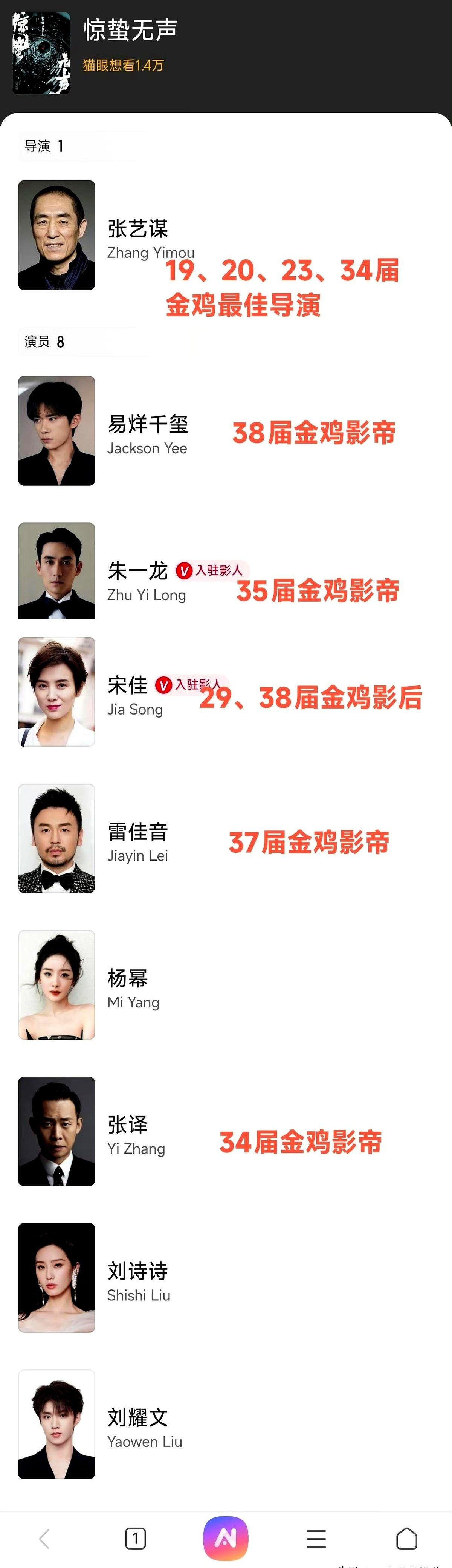 张艺谋又整出大动静了，网传新片《惊蛰无声》的阵容豪华到没边。他自己刚拿下第四座金