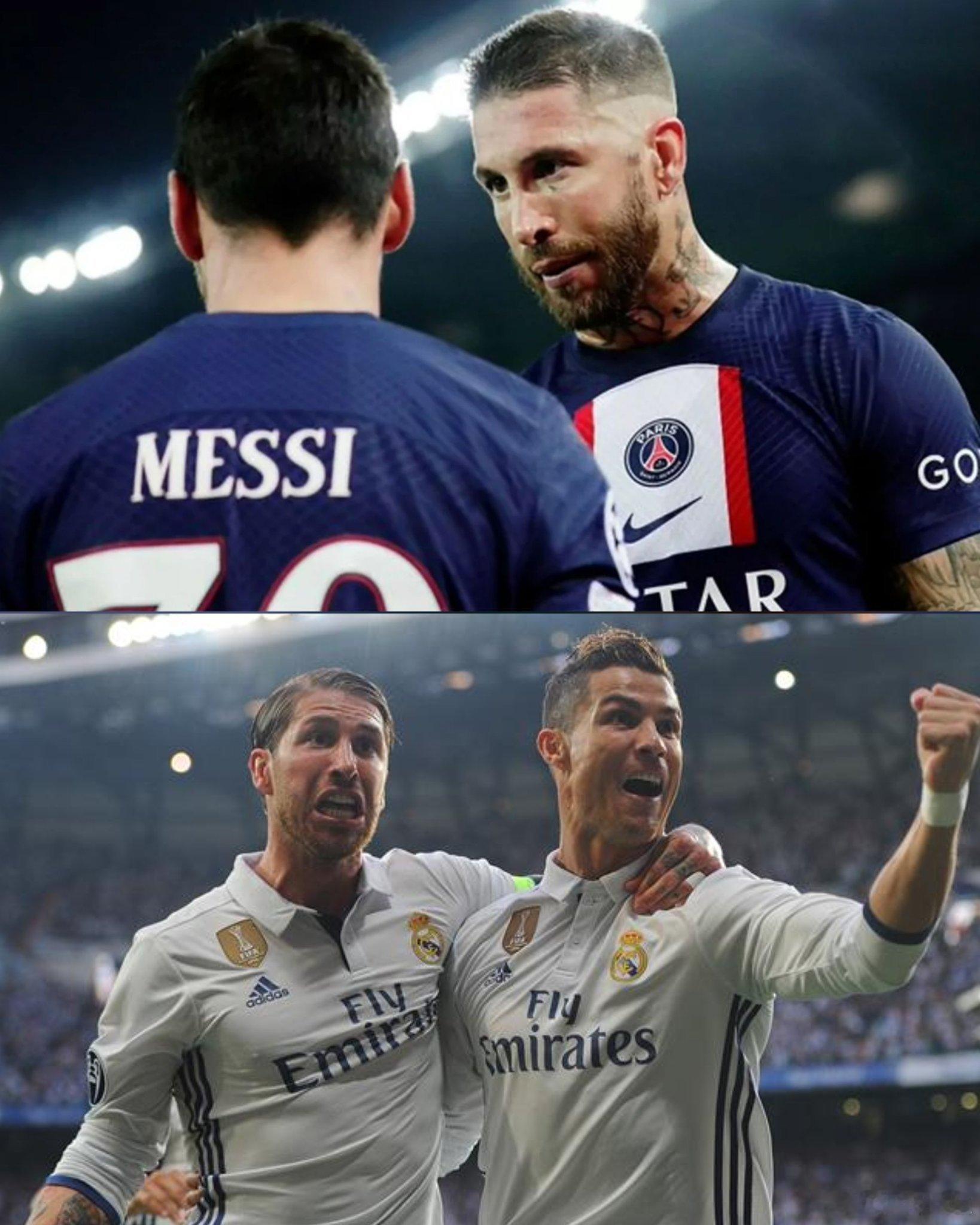 塞尔吉奥·拉莫斯：“我一直相信克里斯蒂亚诺是有史以来最好的球员，但在巴黎圣日耳曼