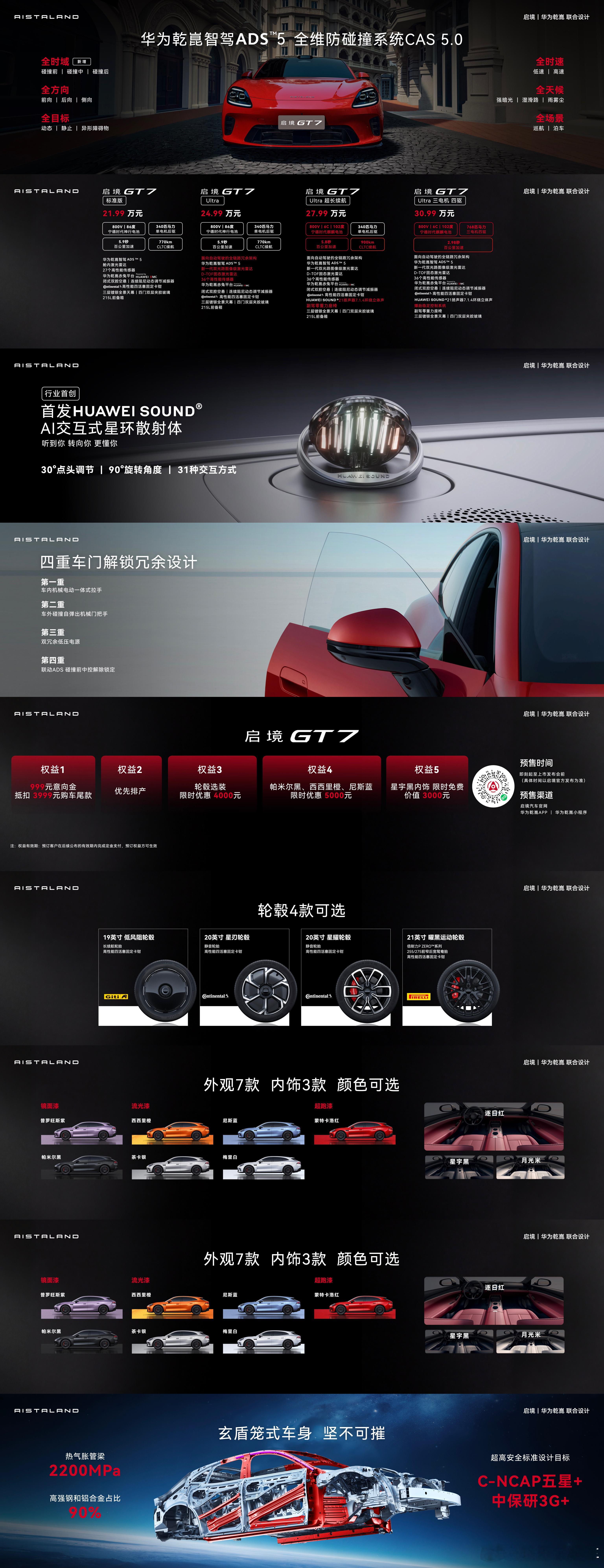 启境GT7预售发布会启境GT7预售价正式公布，新车推出Ultra、Ultra超