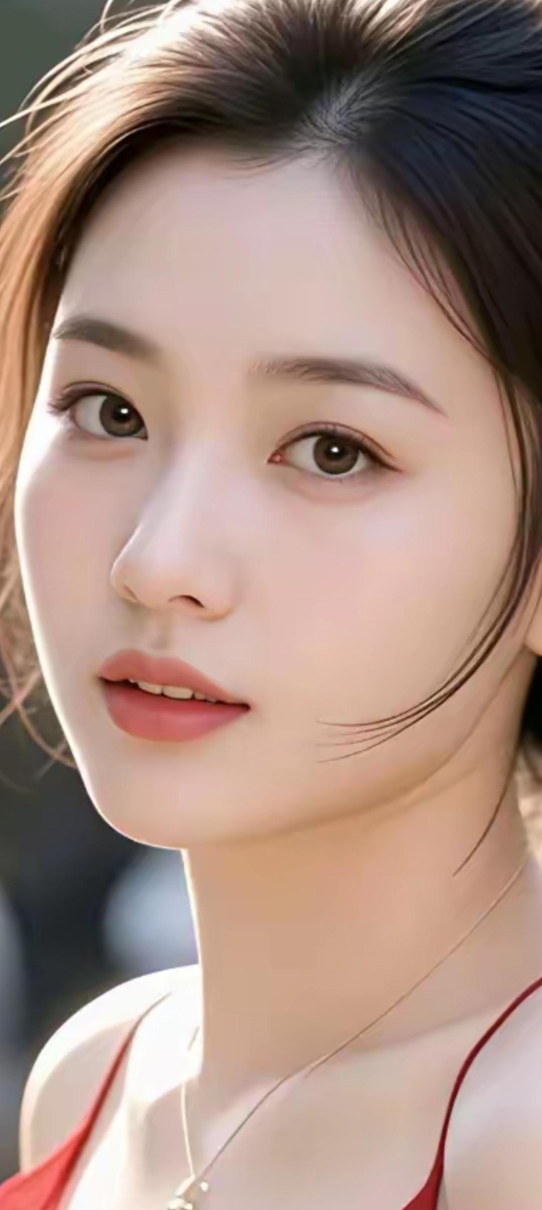 温柔甜美的少女，阳光下的动人瞬间