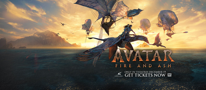 TNABO《阿凡达：火与烬》全球开画3.45亿美元，较前作的4.35亿美元下滑