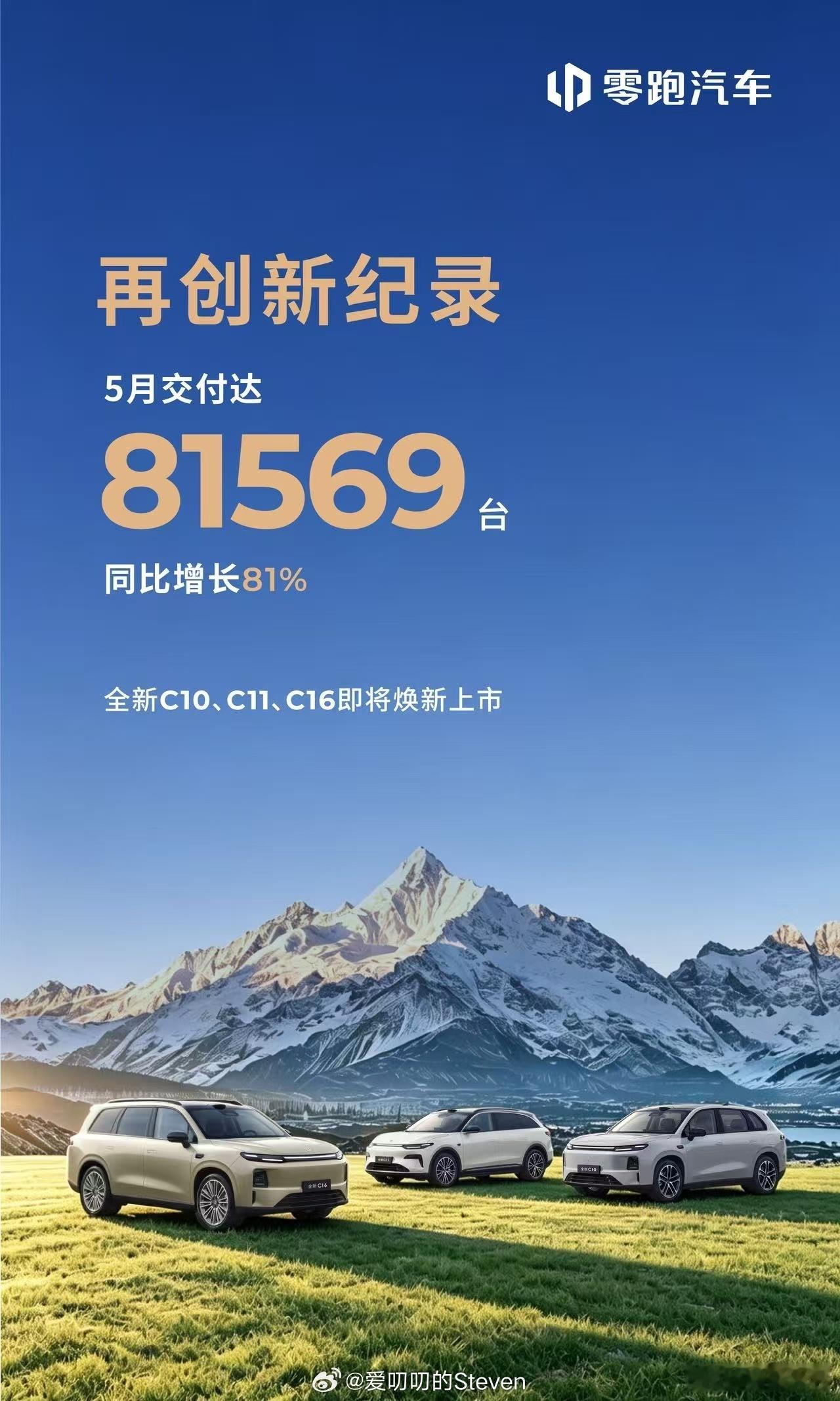 零跑5月交付81569台，同比增长81%。吃了谁的蛋糕不知道吗？小米汽车5