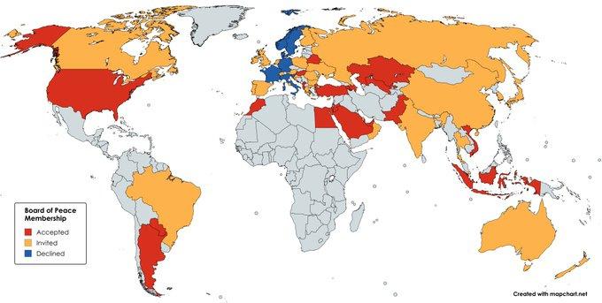 和平委员会的八卦：1.目前已经有25个国家同意加入和平委员会，其中有11个国家