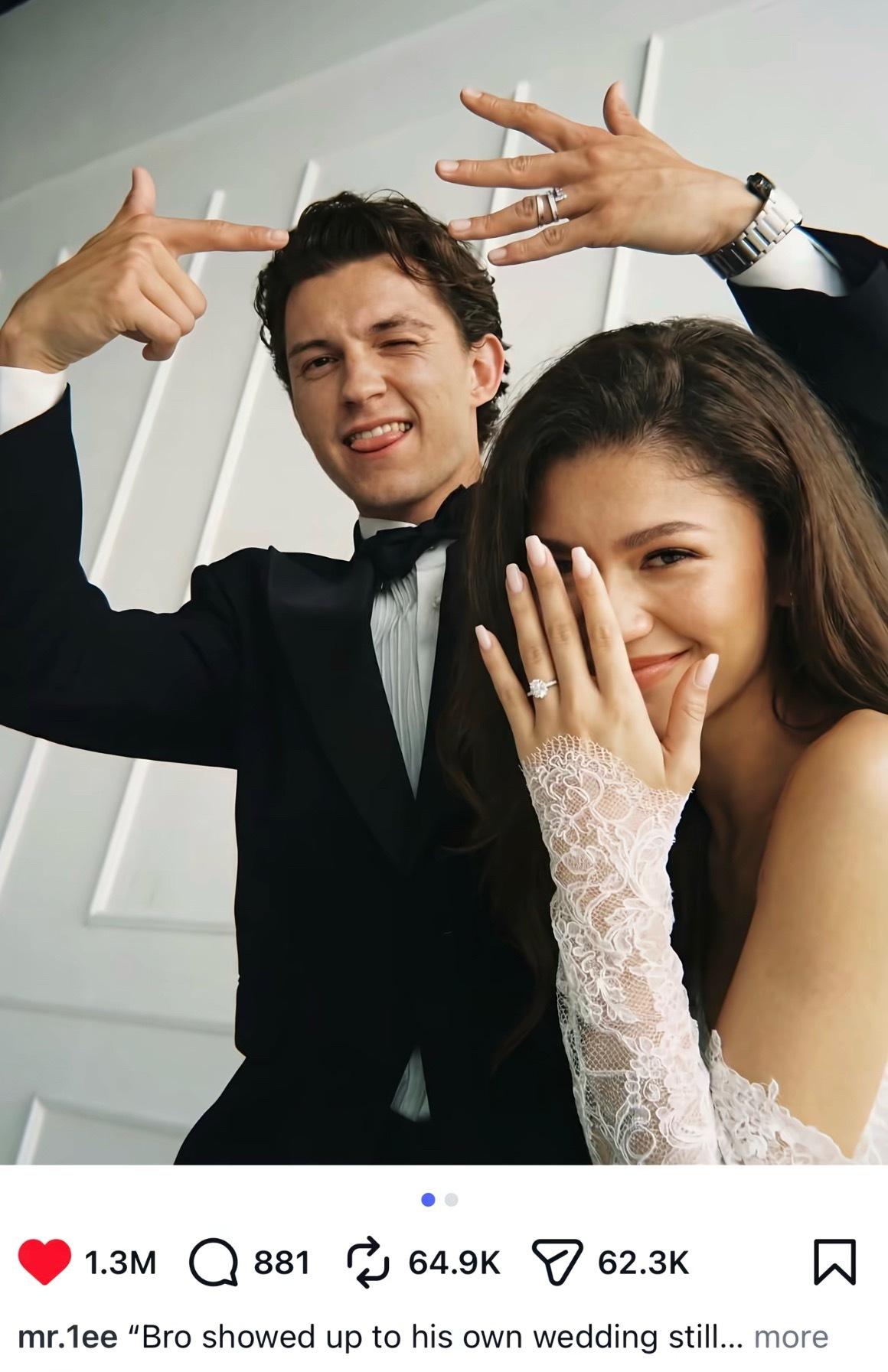 荷兰弟承认自己已经和赞达亚结婚了！Zendaya&TomHolland今天