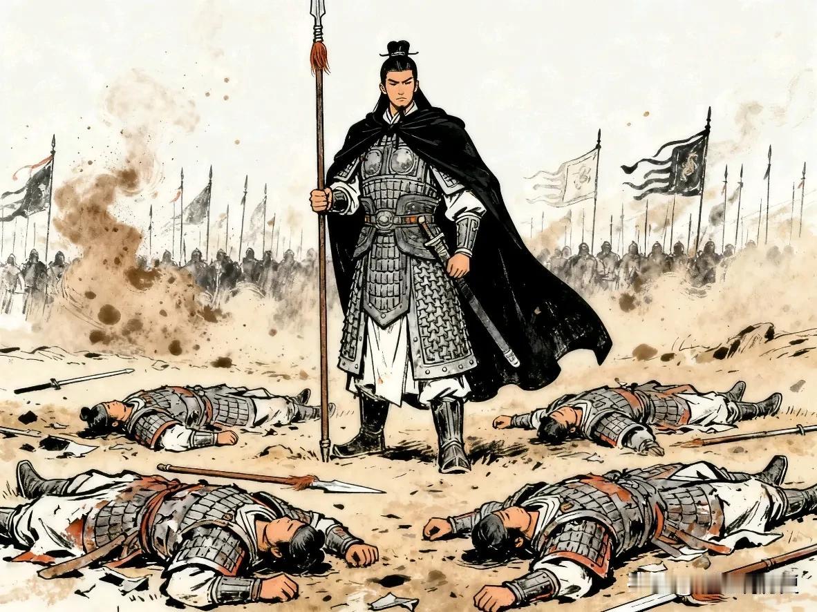 元末大将王保保在两军阵前连杀六员明将，黑太岁常遇春一催战马，手持丈八点钢枪来战。