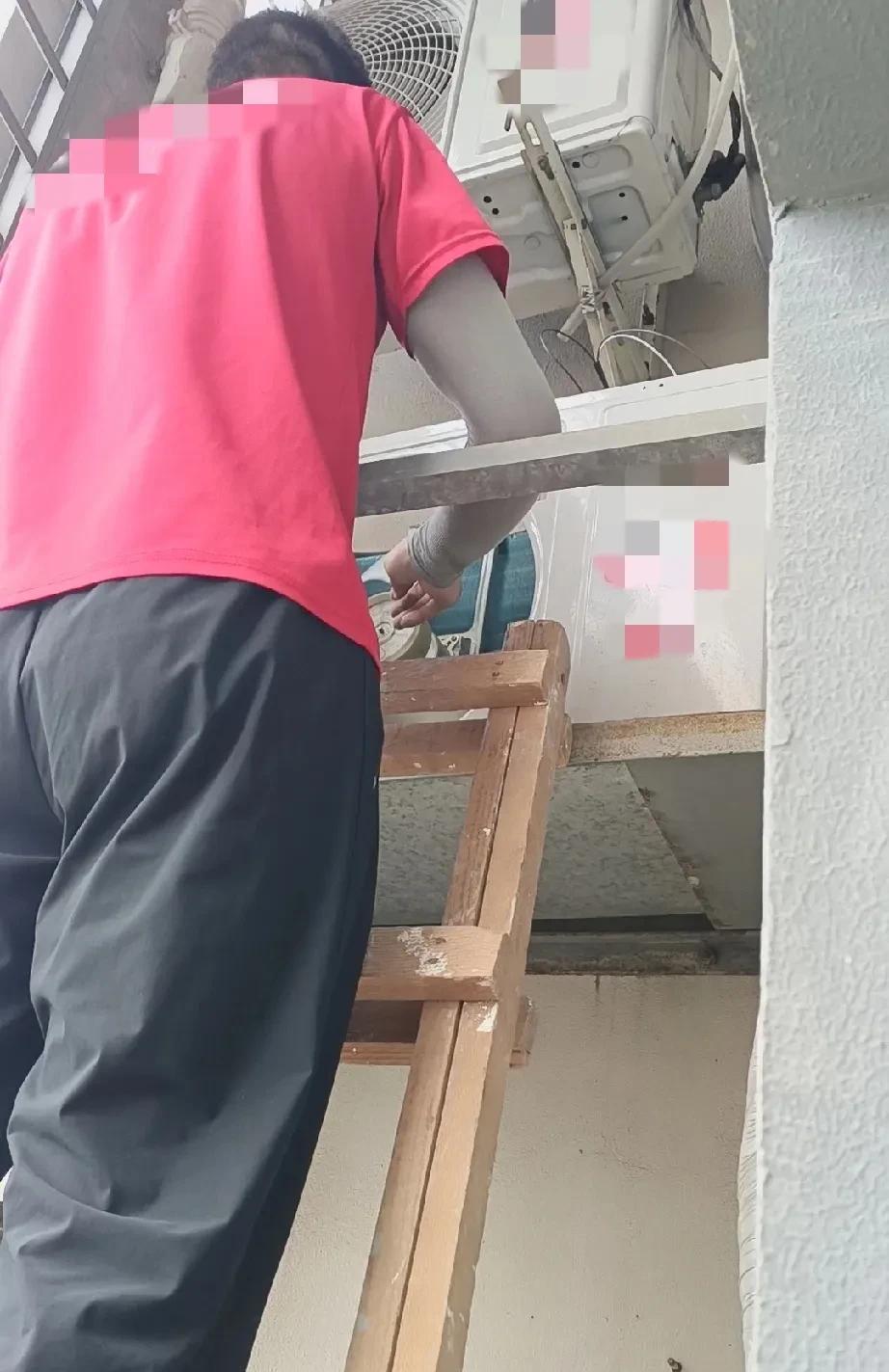 家里空调不制冷了，找了一个维修师傅修了一下，师傅上周五来检测了一下，发现是外机风
