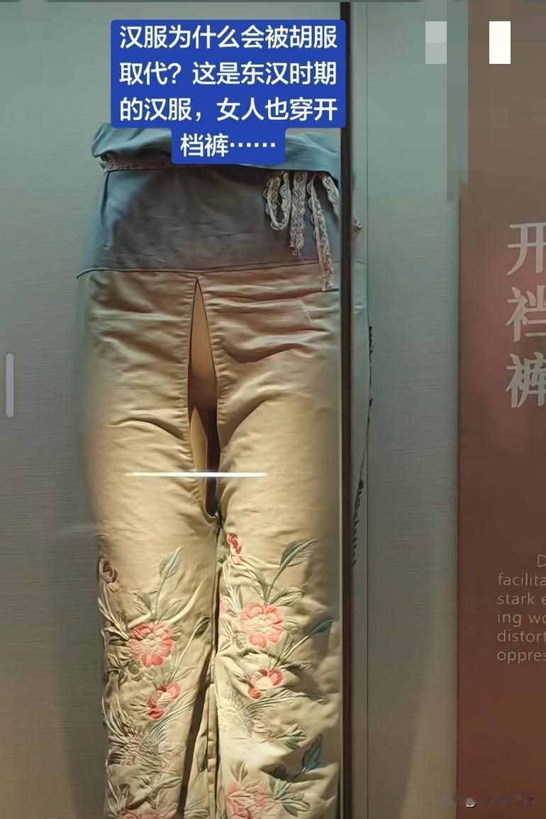汉服为什么会被胡服取代?这是东汉时期的汉服，女人也穿开档裤······这个相当