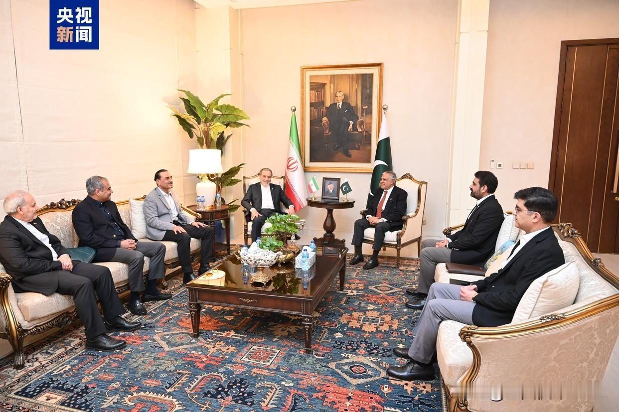新消息，已收到！4月25日，巴基斯坦总理夏巴兹在首都伊斯兰堡和伊朗外长阿拉