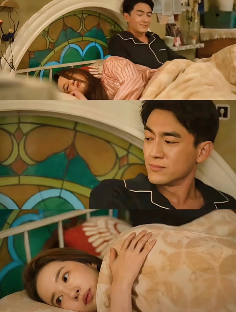 《玫瑰的故事》玫瑰怀孕后，穿着和方协文完全不同的睡衣，躺在床上没事干时，她才发现