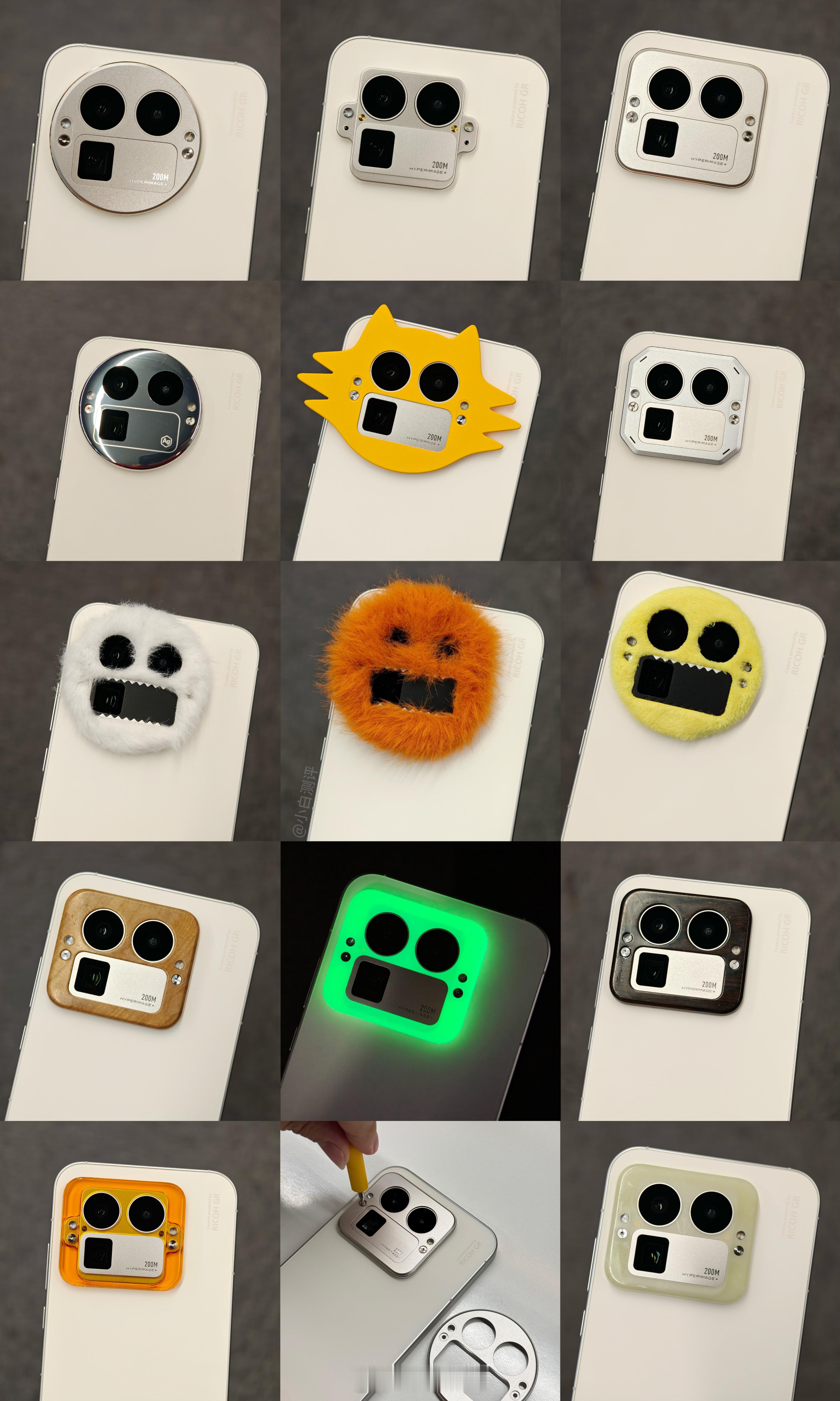 真我GT8Pro拆换下来的部分镜头装饰件​​​