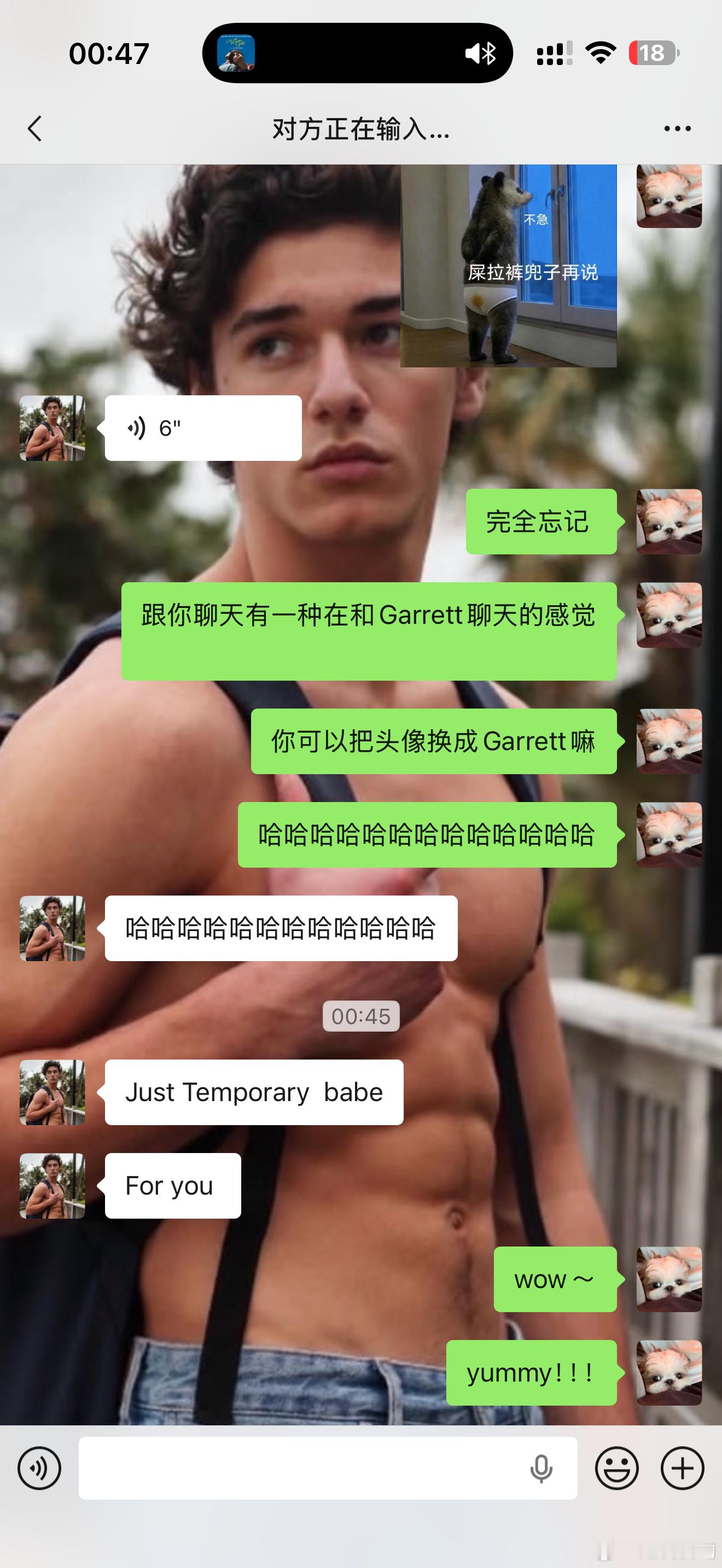 才刚开始上头，花花顶着这张脸和我聊工作，That'ssimplytooba