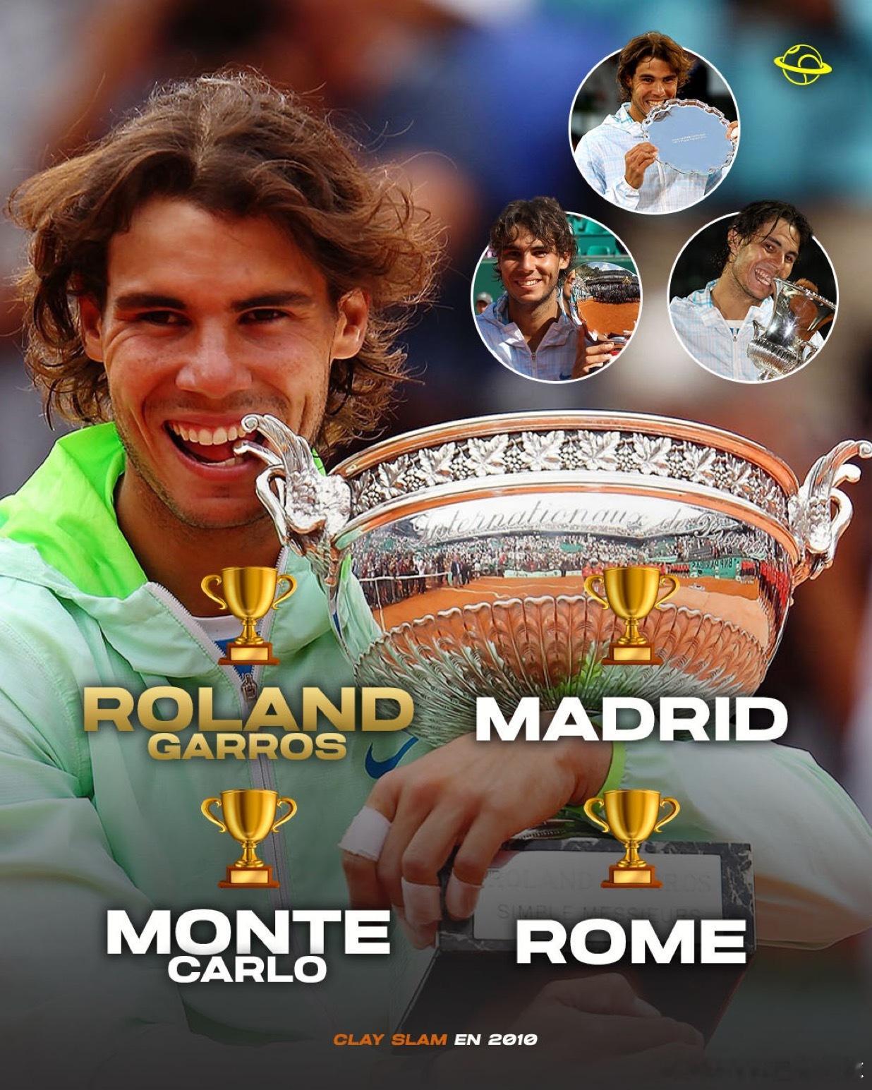 纳达尔🇪🇸土场神话的2010年2010年，拉斐尔·纳达尔🇪🇸成为史上