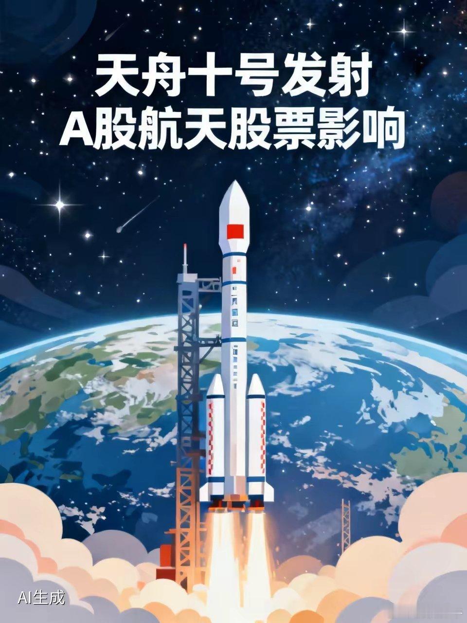天舟十号发射主要影响以下几类A股航天股票：火箭与动力：航天动力（600343，长