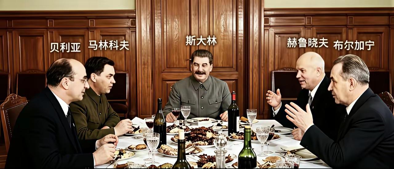 王铎：斯大林的最后一餐，也是他生前的最后一张照片。
