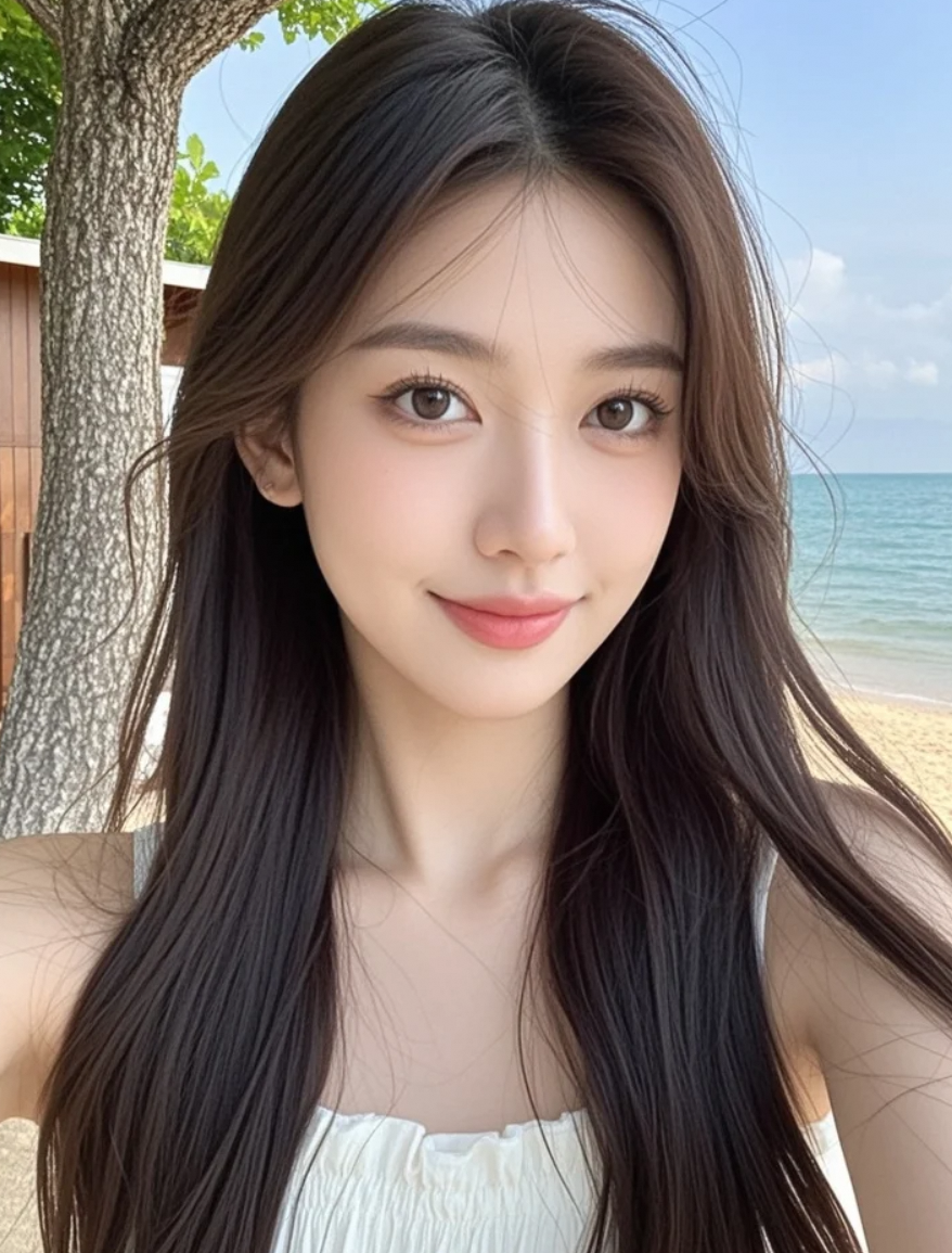 淡妆出街，海风给了我天然滤镜～