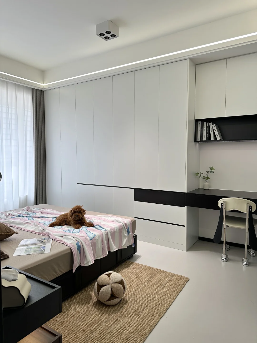 抄作业成功，小户型也能做床尾满墙柜，附尺寸
