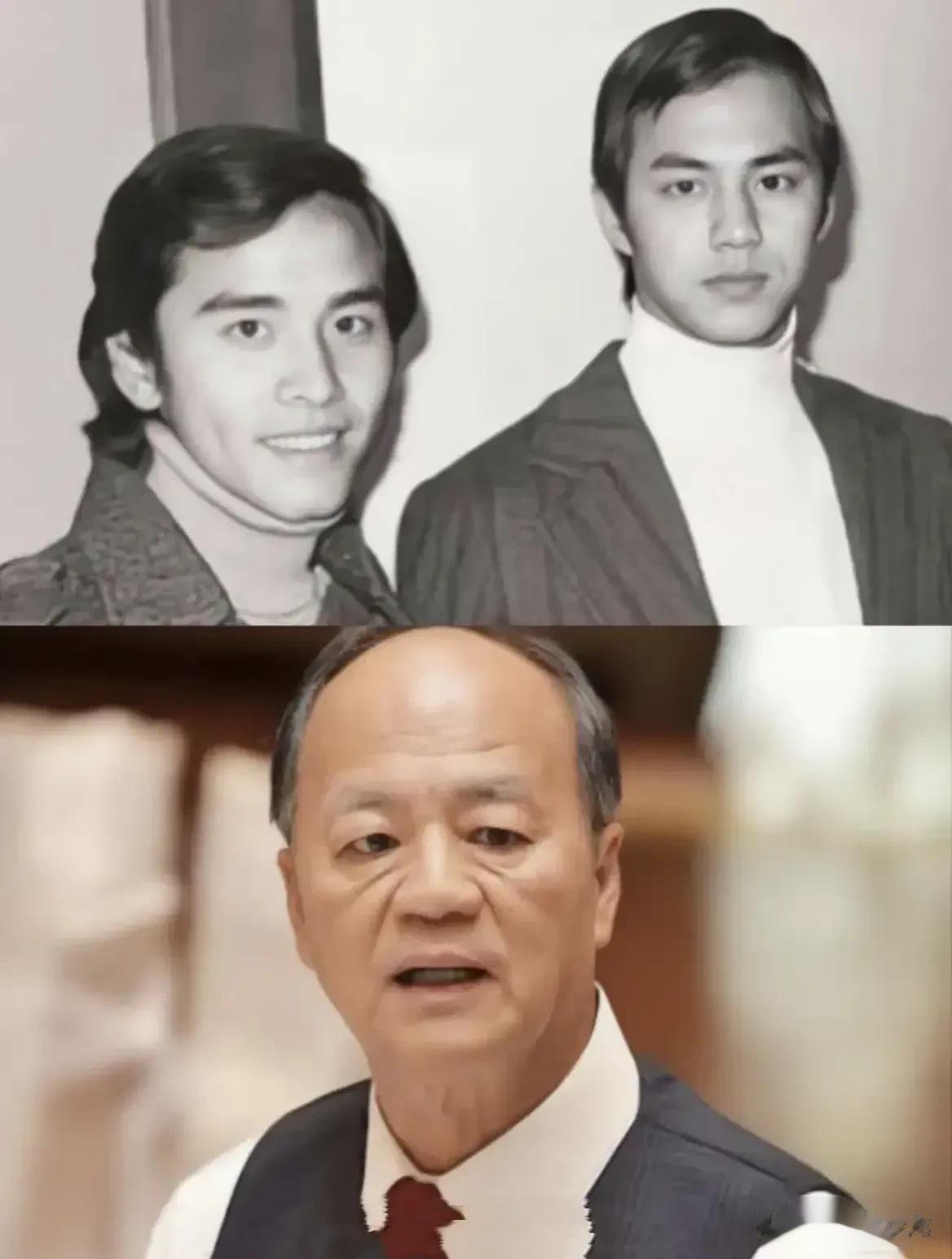 狄龙就属于皮相美，脸骨架撑不住皮肉，下随太严重，姜大卫属于骨相美，老了还能撑得住