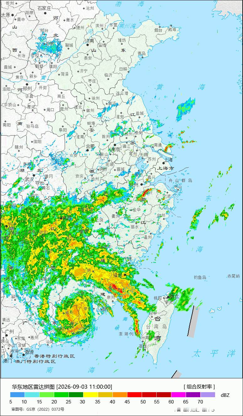 #沙德尔太能活了#【“沙德尔”逆时针环流依然清晰】#沙德尔强降雨区域有变化#虽然“沙德尔”已经减弱为