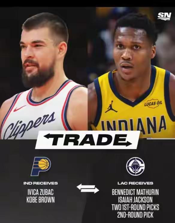 祖巴茨是真支持快船啊快船大胜步行者，祖巴茨因脚踝伤至今还未代表步行者上过场，