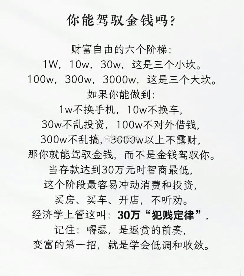 你能驾驭多少金钱？​​​