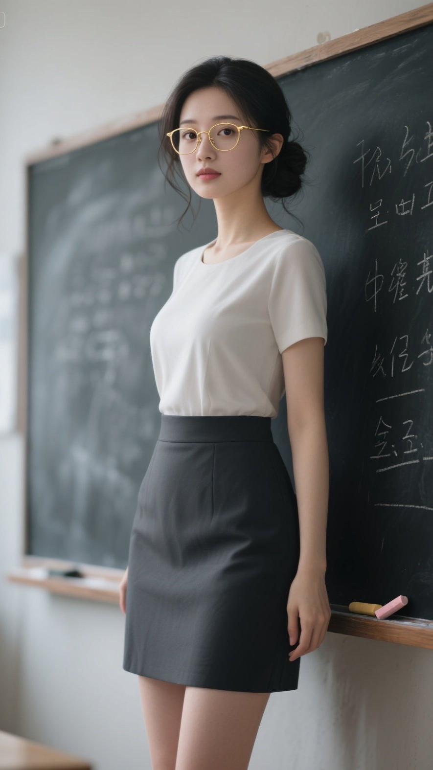 娇柔老师示范，动作优雅大方
