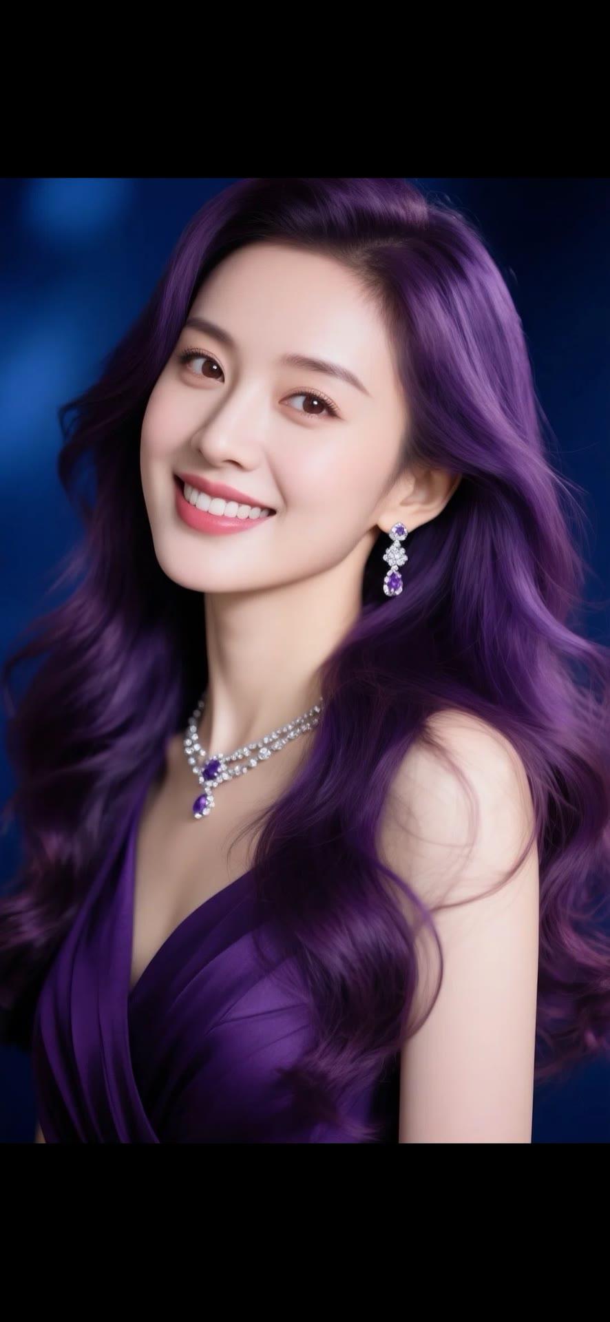 紫色浪漫，闪耀珠宝，优雅女神！💜✨