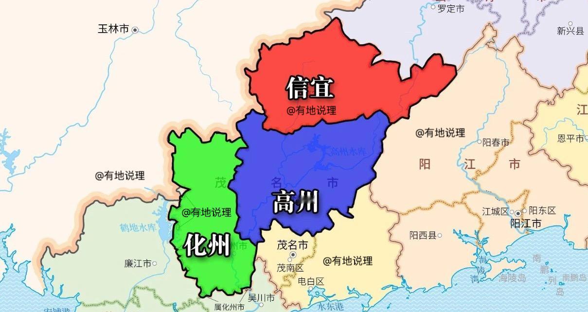 广东最憋屈的县域是哪个？我认为位于粤西的高州、化州和信宜3个县级市必须上榜。[泣