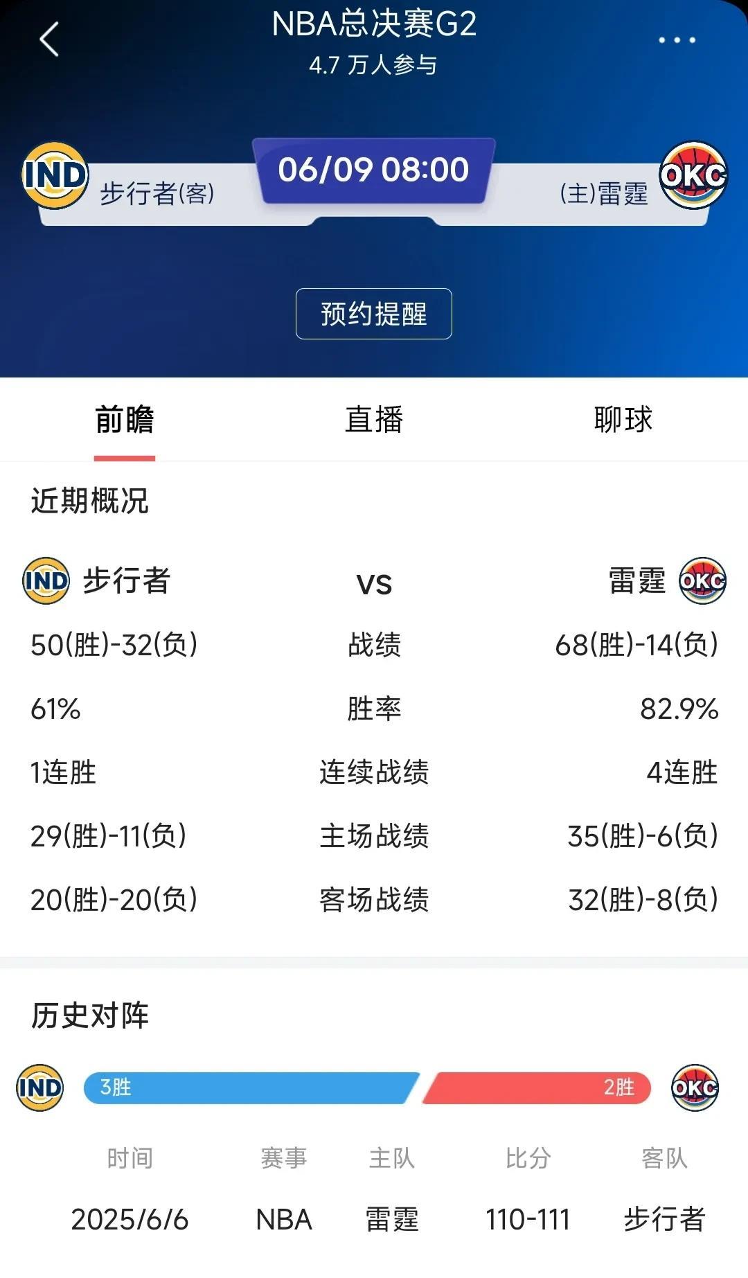 明天雷霆主场再次迎战步行者，雷霆能不能守住主场，避免落入0-2的危险，会不会对哈