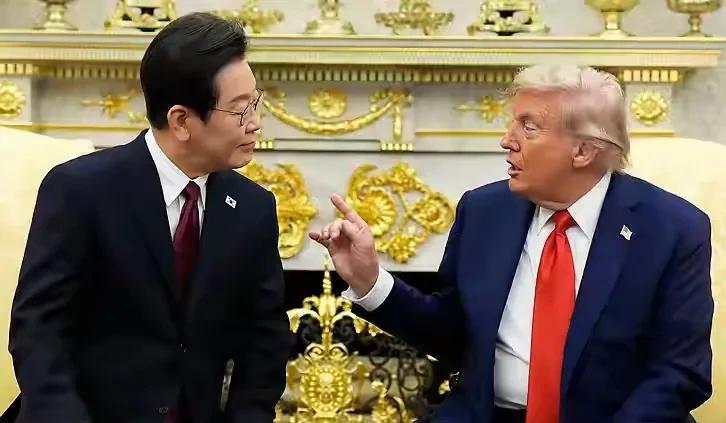 李在明跪了！韩国武装美国！在美访问的李在明，尽管受到了美国政府的接待冷遇和特朗