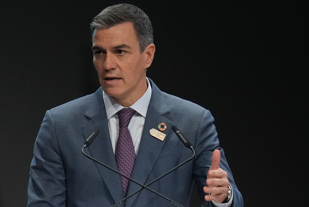 西班牙首相佩德罗·桑切斯在联合国发表了措辞激烈的声明：“当这两个国家中任何一