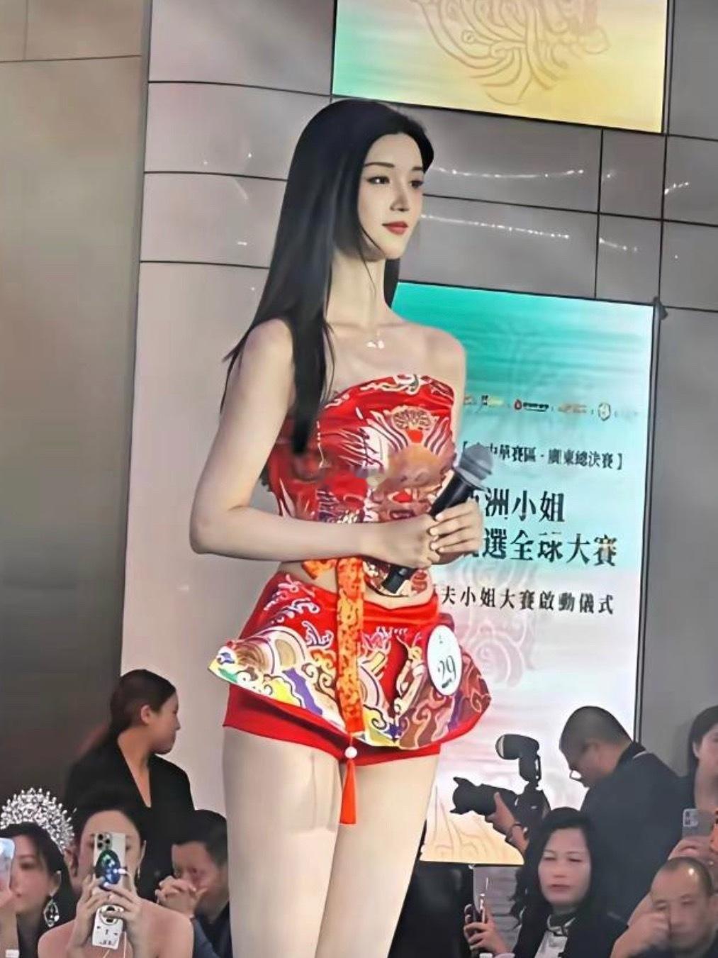 广东总决赛选美冠军唐蕊身高179太美了